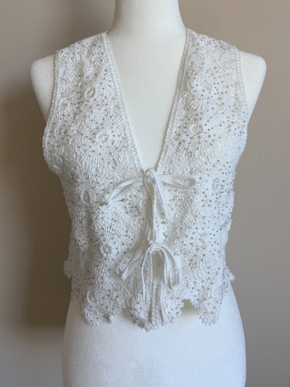 🆕 NWT Zara Crochet Vest Top | Size S - Picture 2 of 6